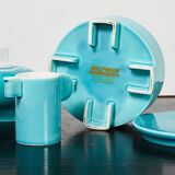 Marco Zanini Ceramic Coffee Set Hollywood Collection for Flavia Montelupe Italy 1980s
