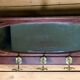 Walnut coat / towel holder 5 brass hooks 1900