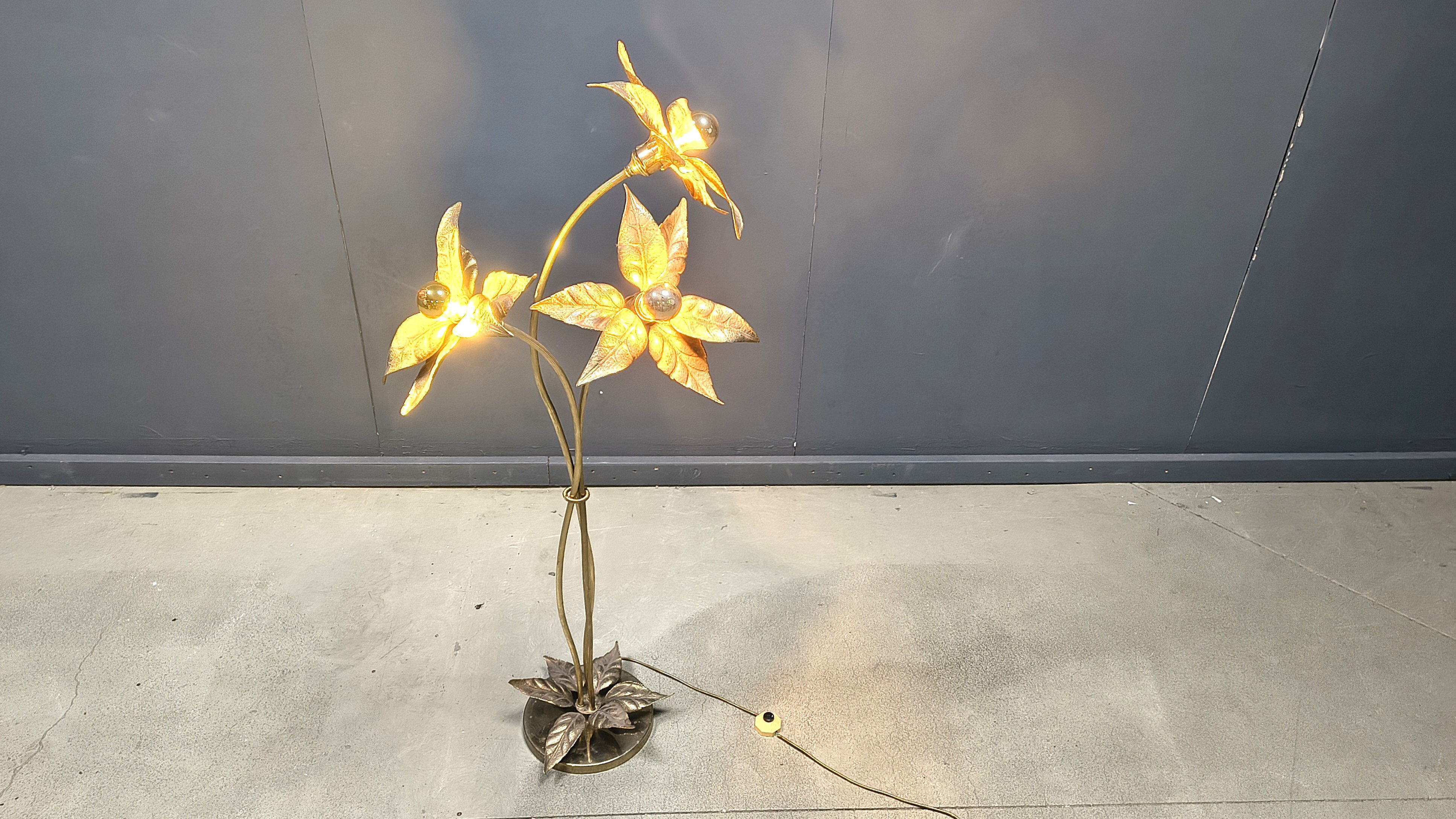 Willy Daro flower floor lamp, 1970s