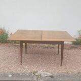 Rustic farm table called "Portefeuille" in solid oak 19th - 1m48x1m08