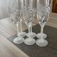 Set of 6 crystal champagne flutes Avon – Hummingbirds and hibiscus – V