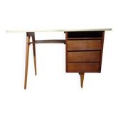 Bureau vintage forme haricot pieds compas années 60
