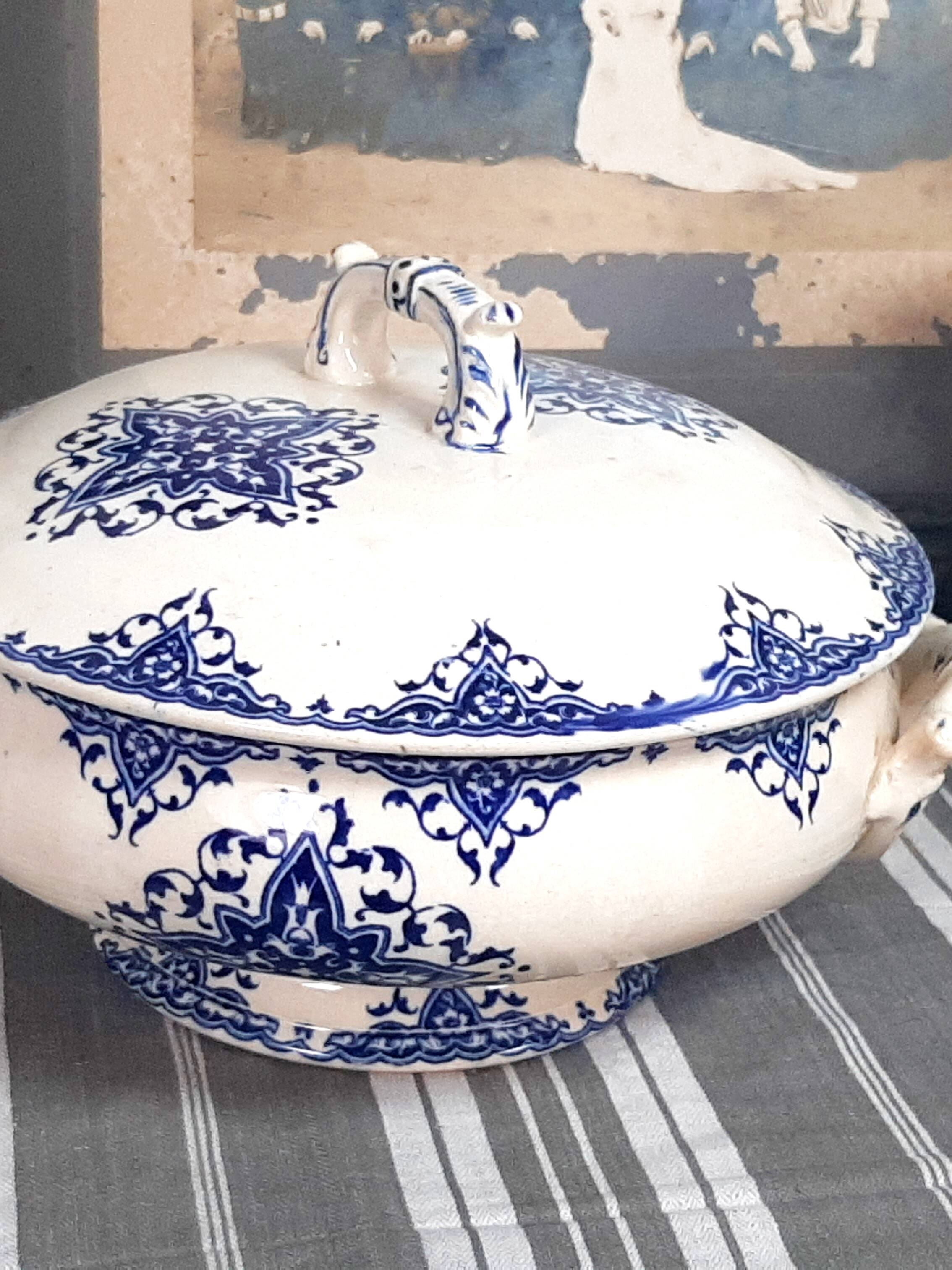 Ironstone soup tureen from the 19th century.