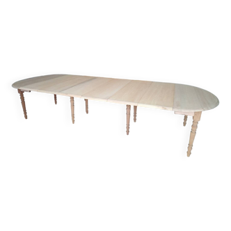 Large oval solid wood table