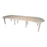 Grande table ovale en bois massif