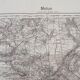 Melun (Seine-et-Marne) Red German Geographical Map : Northern War Zone