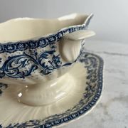 Saucière gien guirlandes 1937 terre de fer