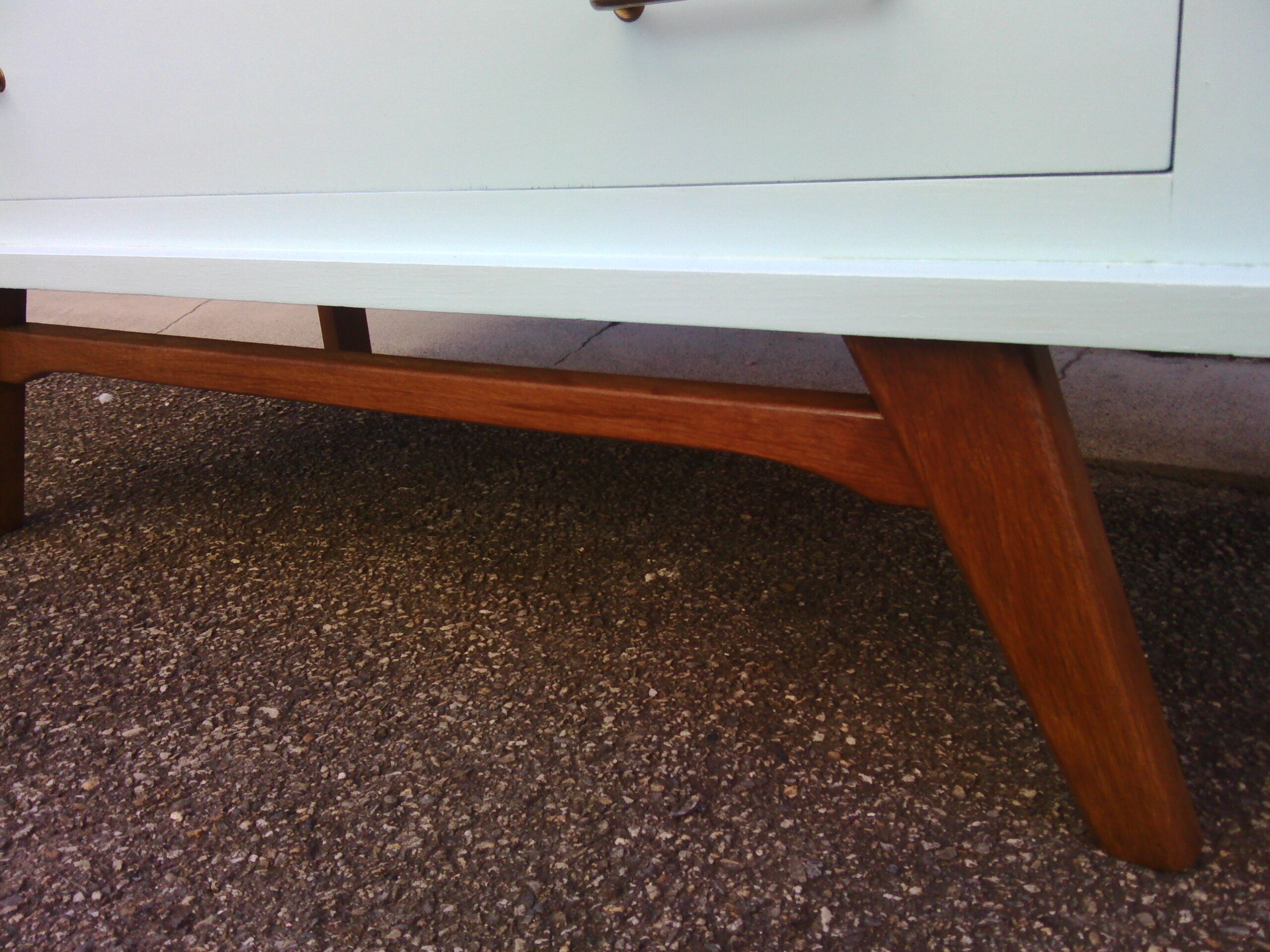 Vintage chest of drawers compass feet 1950