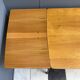 Wood enlarging dining table black wood legs 1960s