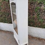 Old grey patinated showcase