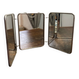 Triptych barber mirror, 1960, houndstooth back