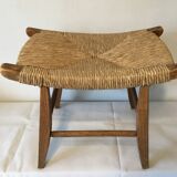 Stool straw Mid century Bull