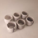 Lot of 6 rounds of grey marble towel