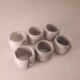 Lot de 6 ronds de serviette en marbre gris