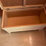 White wooden storage chest
