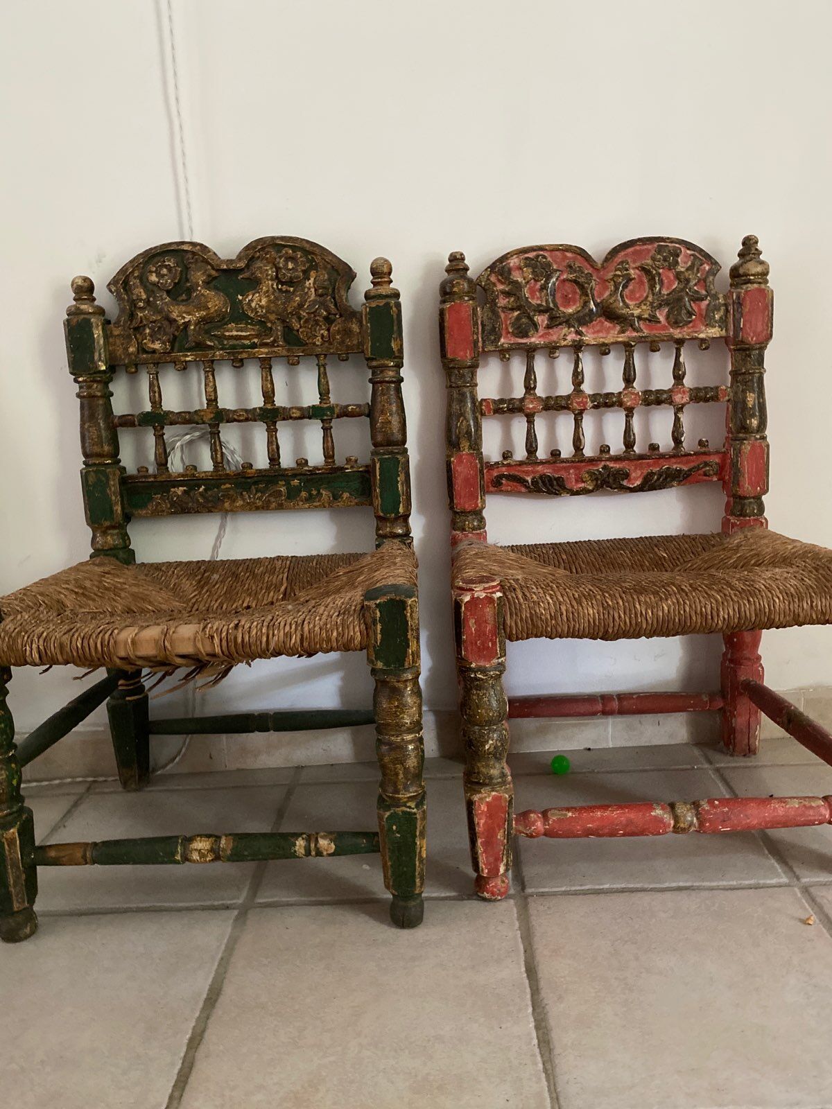 Ancient Pakistani chairs, set of 2