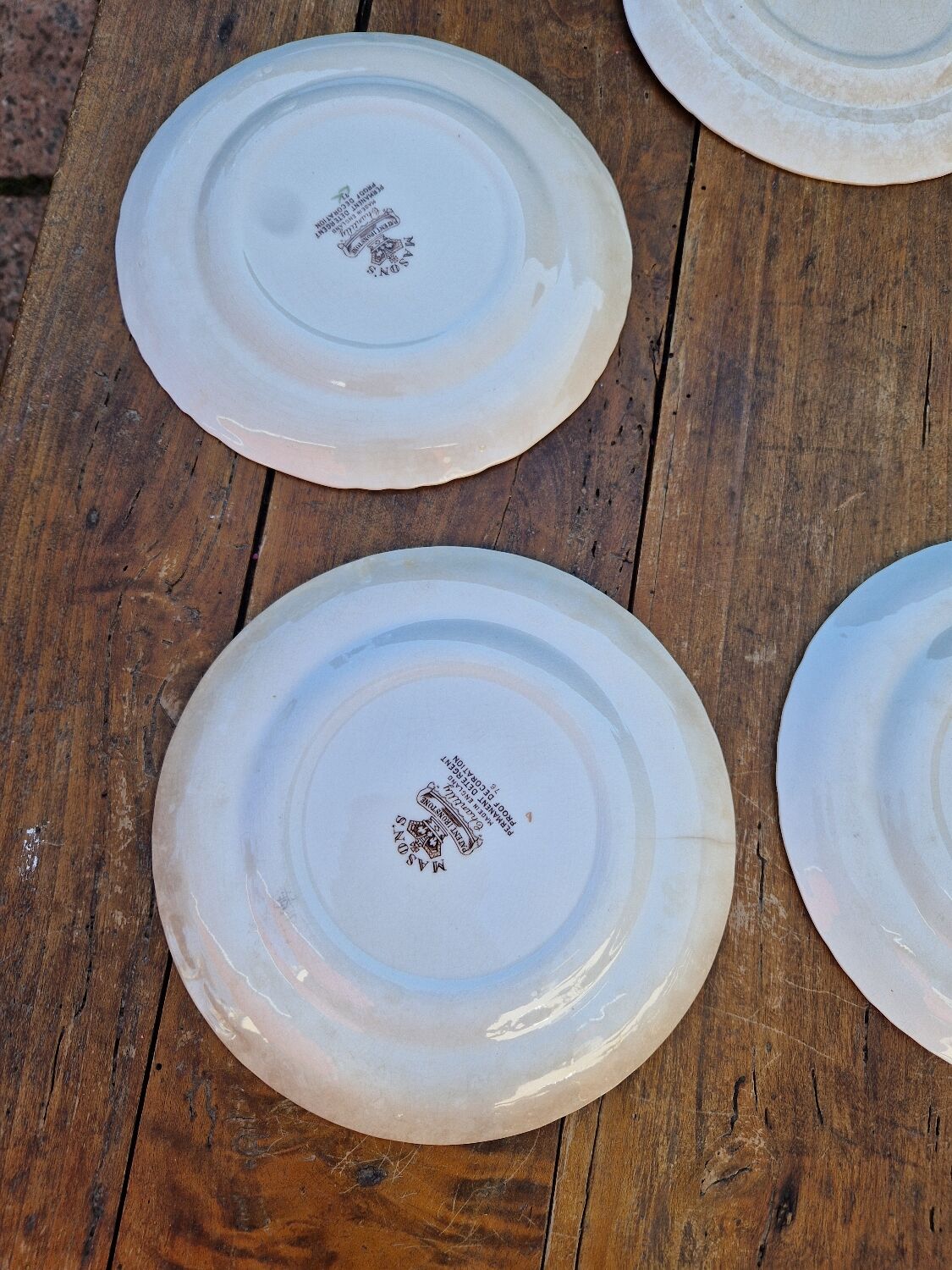 Set of 8 English Dessert Plates Mason's Chantilly Pattern