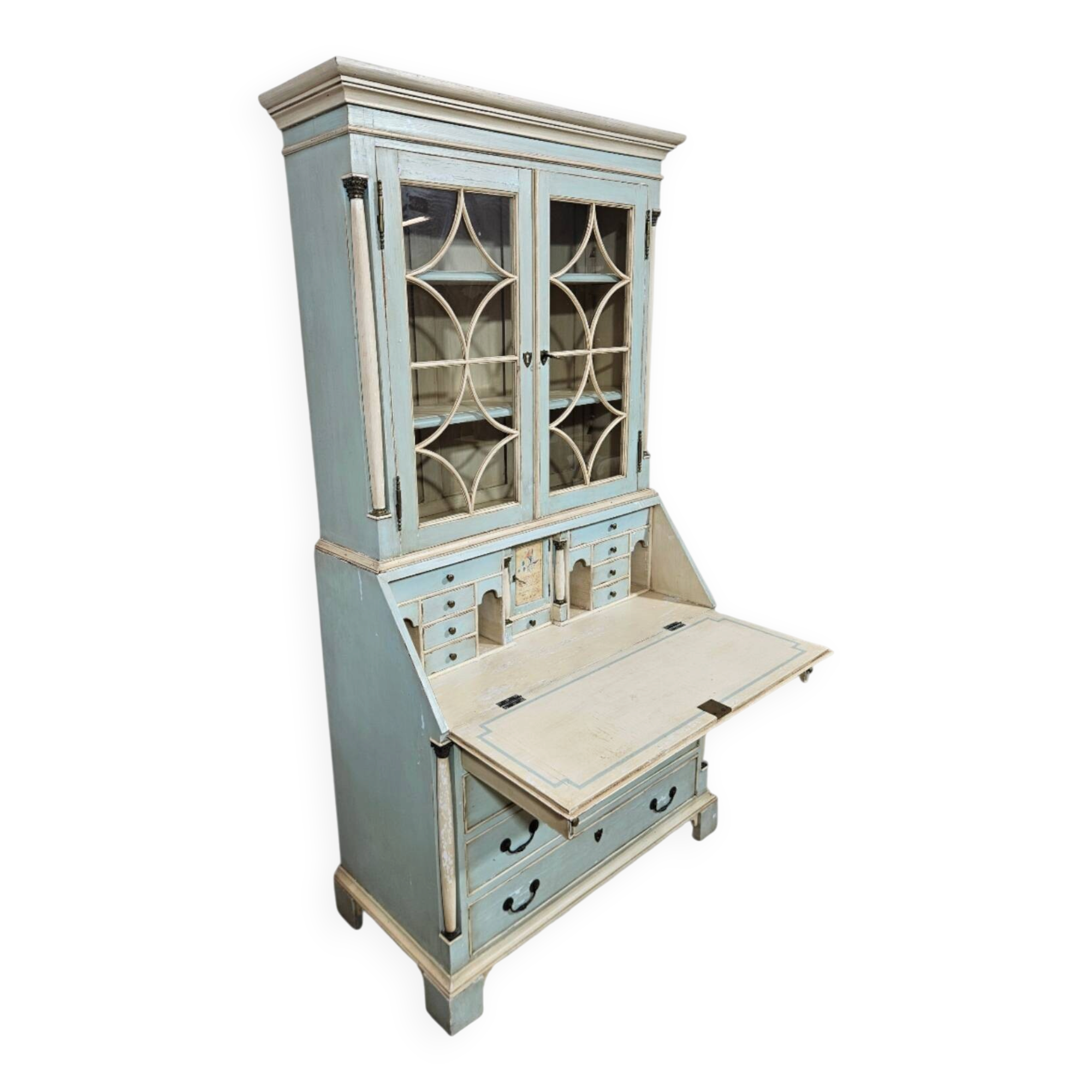 Secretary with a Biedermeier extension, Bookcase, first half of the 19th