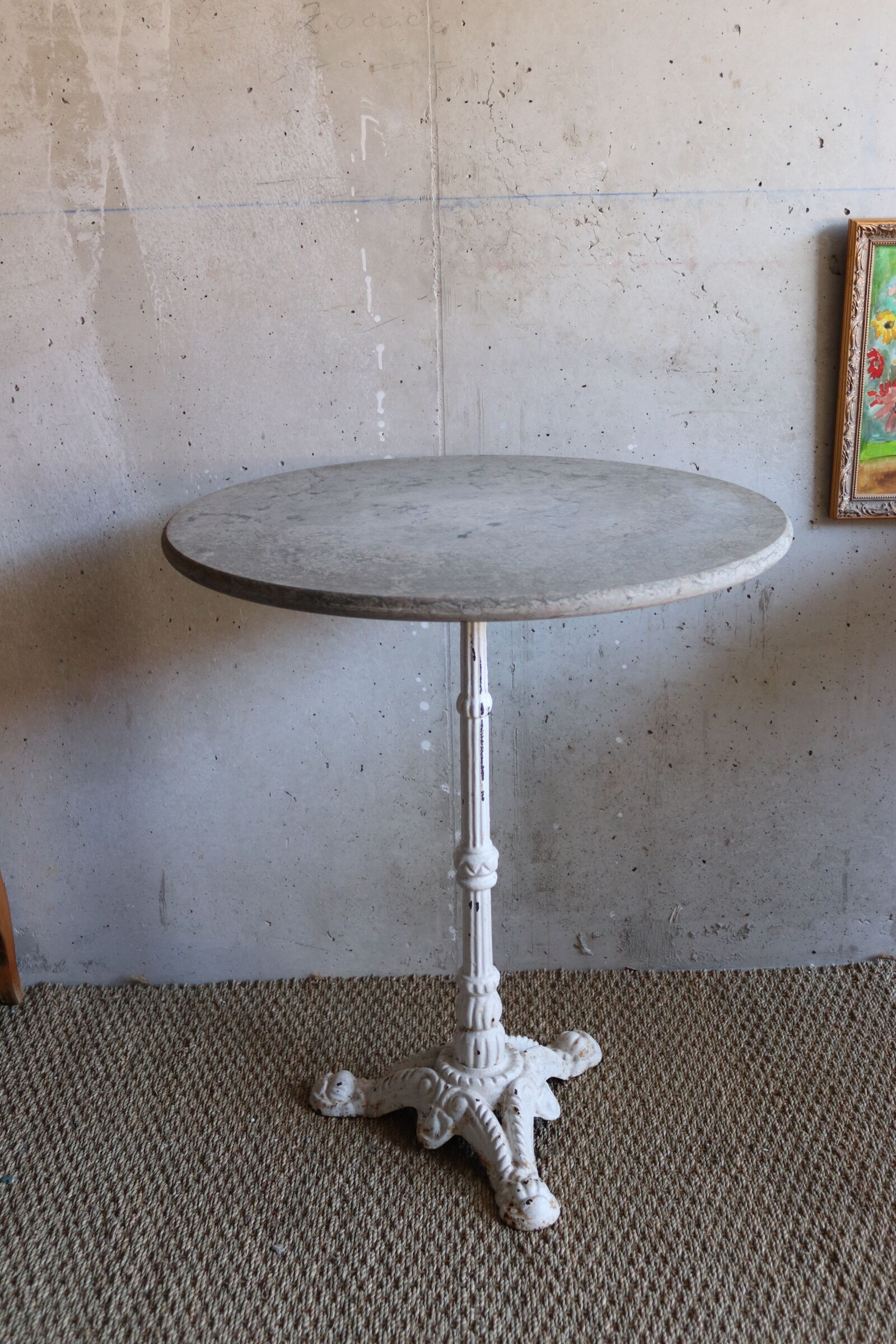 Table bistrot ronde en marbre