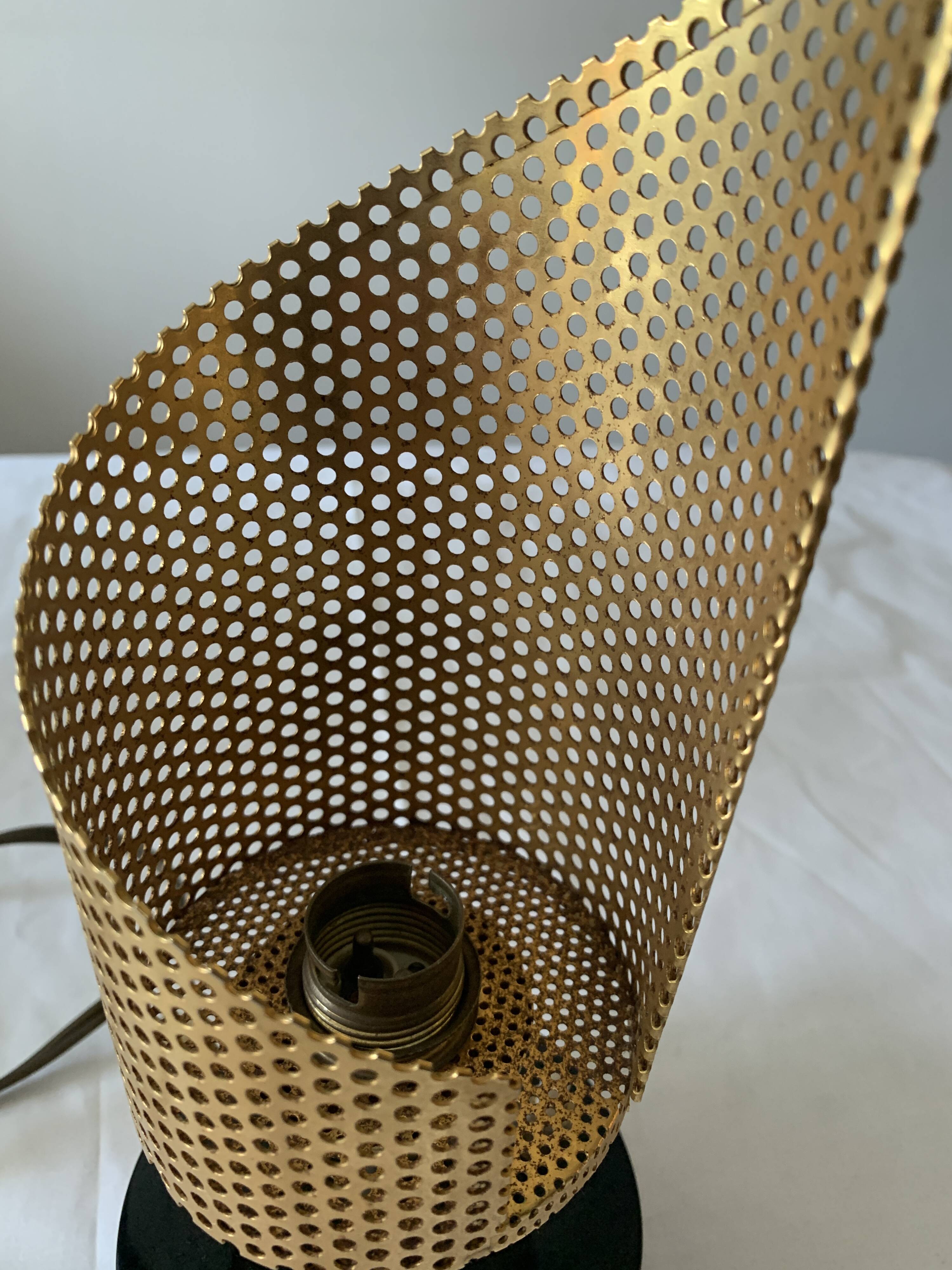 Perforated metal night light.