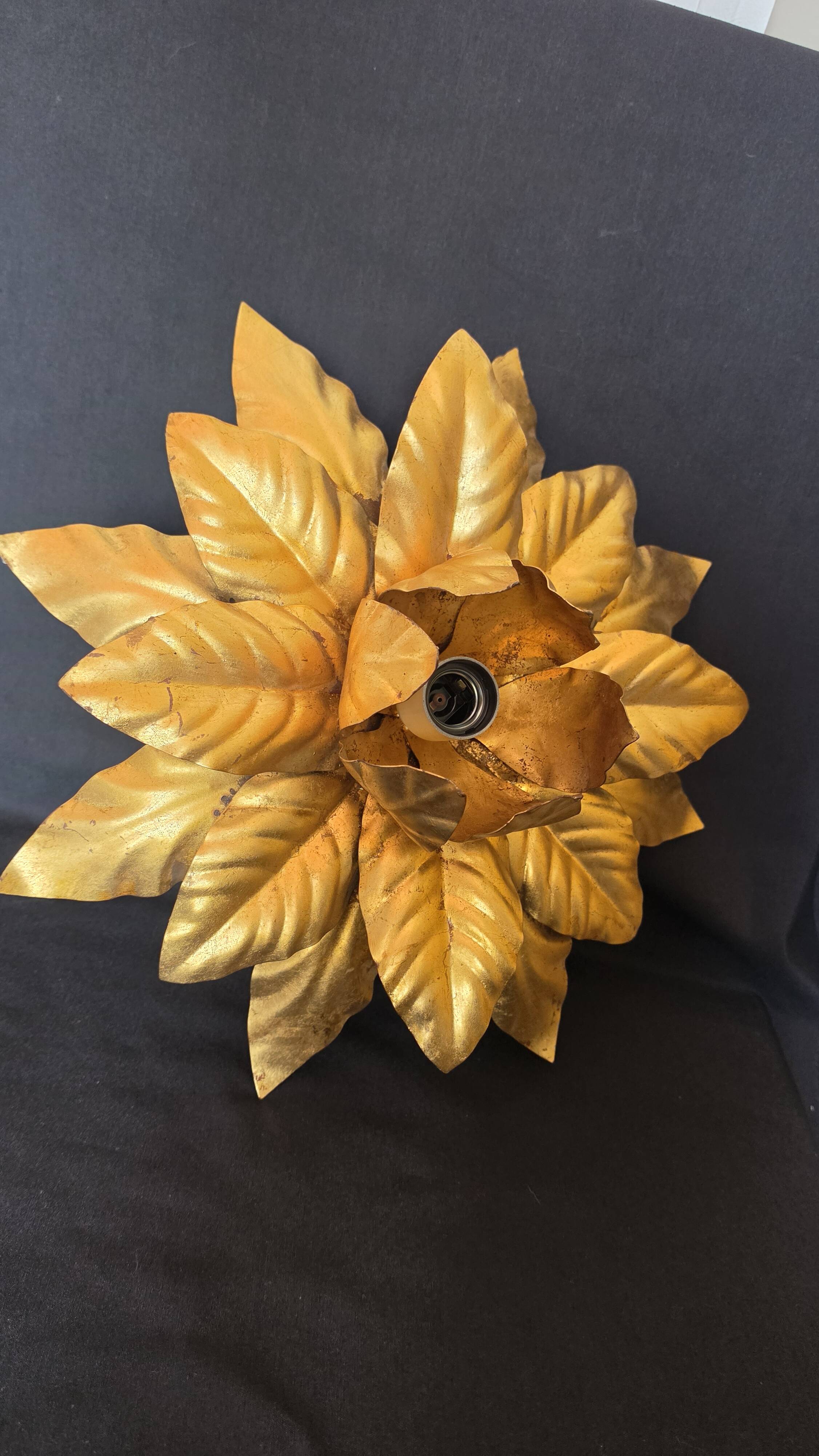 Vintage wall light "Sun and Flower" in the style of Banci Firenze (1960s)
