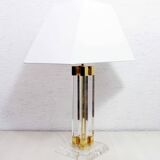 Hollywood Regency lamp in plexiglass and brass Faschian Design