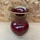 Antique bordeaux red & gold ceramic vase germany vintage
