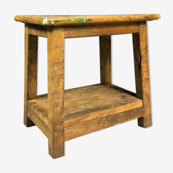 Old wooden workshop stool