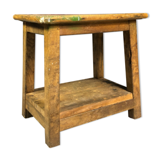 Ancien tabouret d’atelier en bois