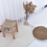 2x7 Neutral White Handmade Moroccan Runnner Rug, 66x216Cm