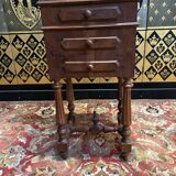 Henri II bedside table in walnut
