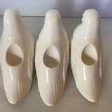 Seven dove bird candle holders