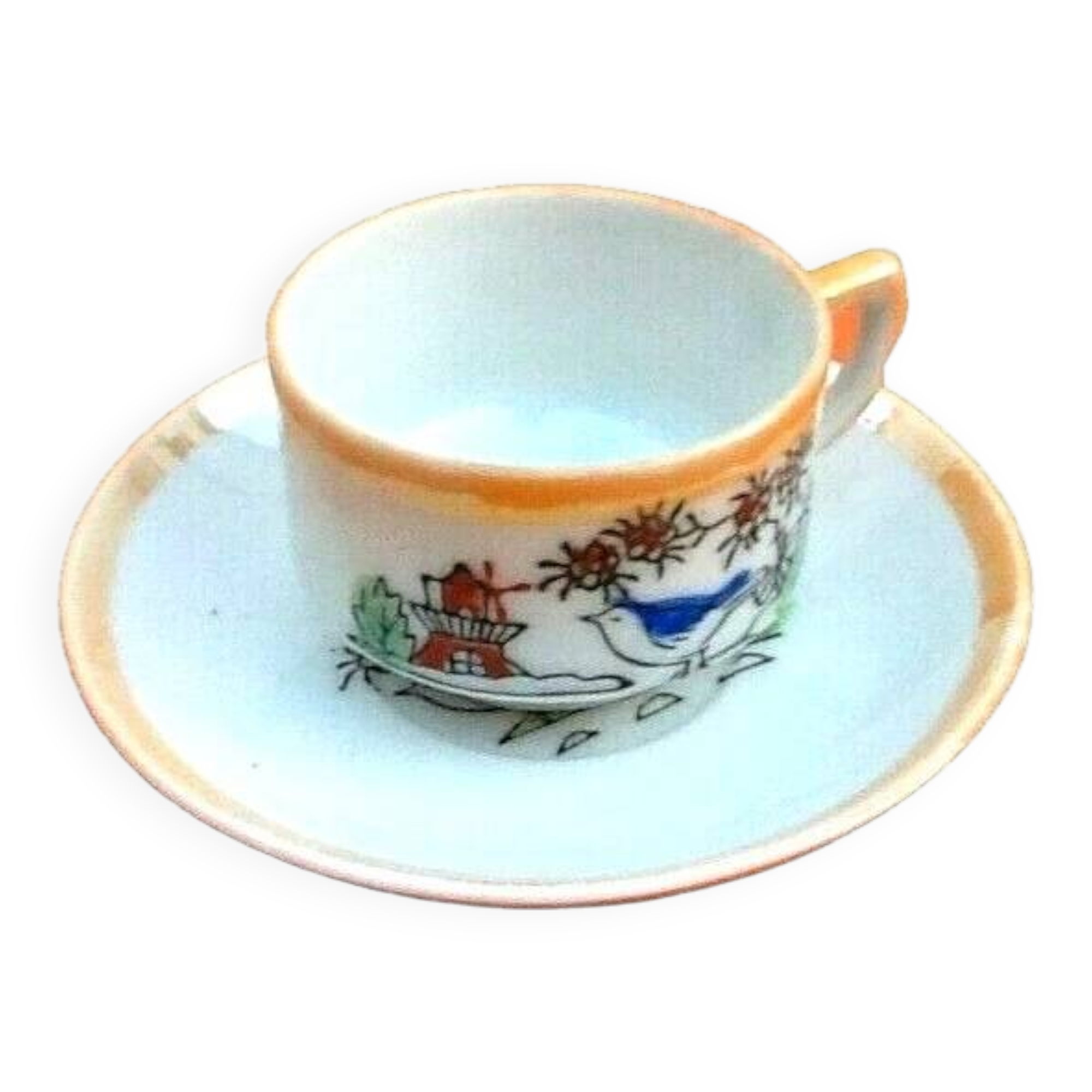 Small Fine Porcelain Cup / Saucer
