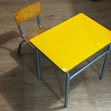 Vintage early childhood school table and chair.