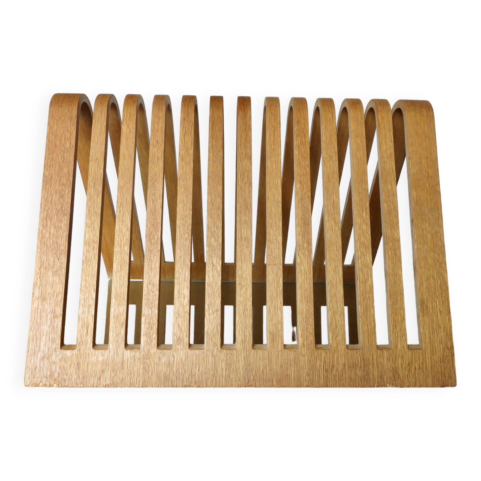 HABITAT magazine rack in bent wood 1980