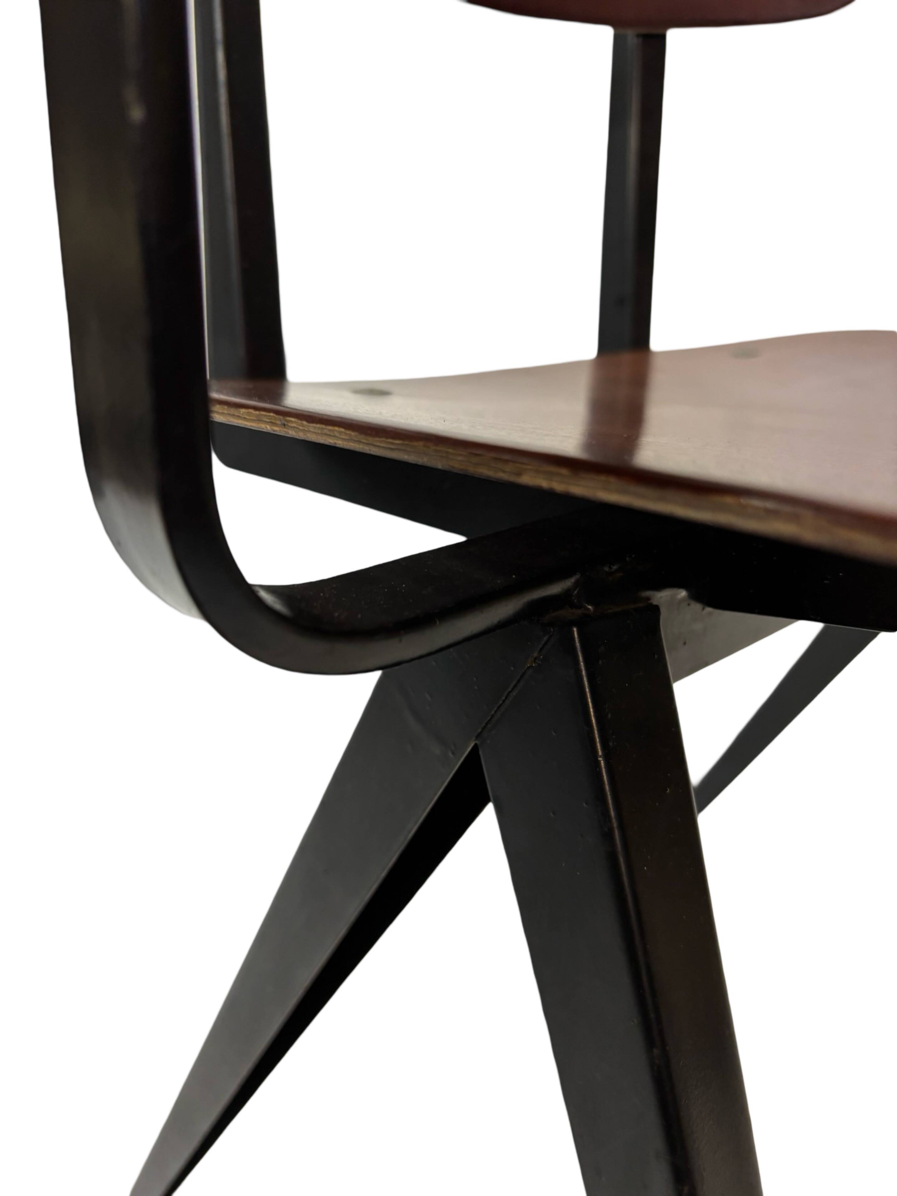 Vintage Galvanitas S16 chair with armrests, 1960 Netherlands Design