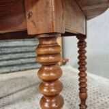 Antique round table drop-leaf table 125 cm walnut