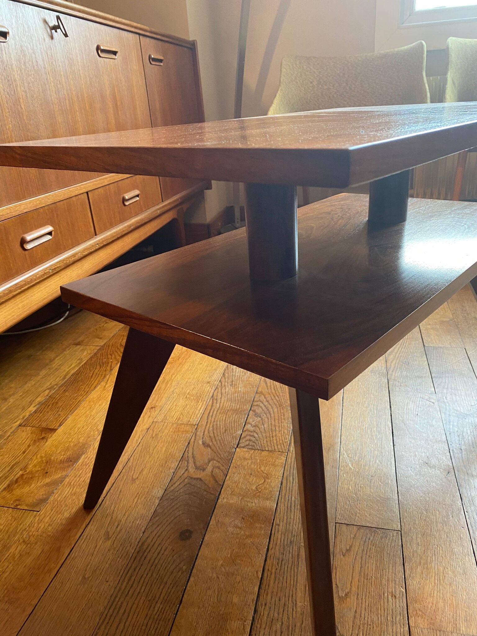 Vintage double-top table