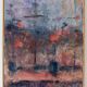 Abstract oil on canvas "warm tones", mid-20th century