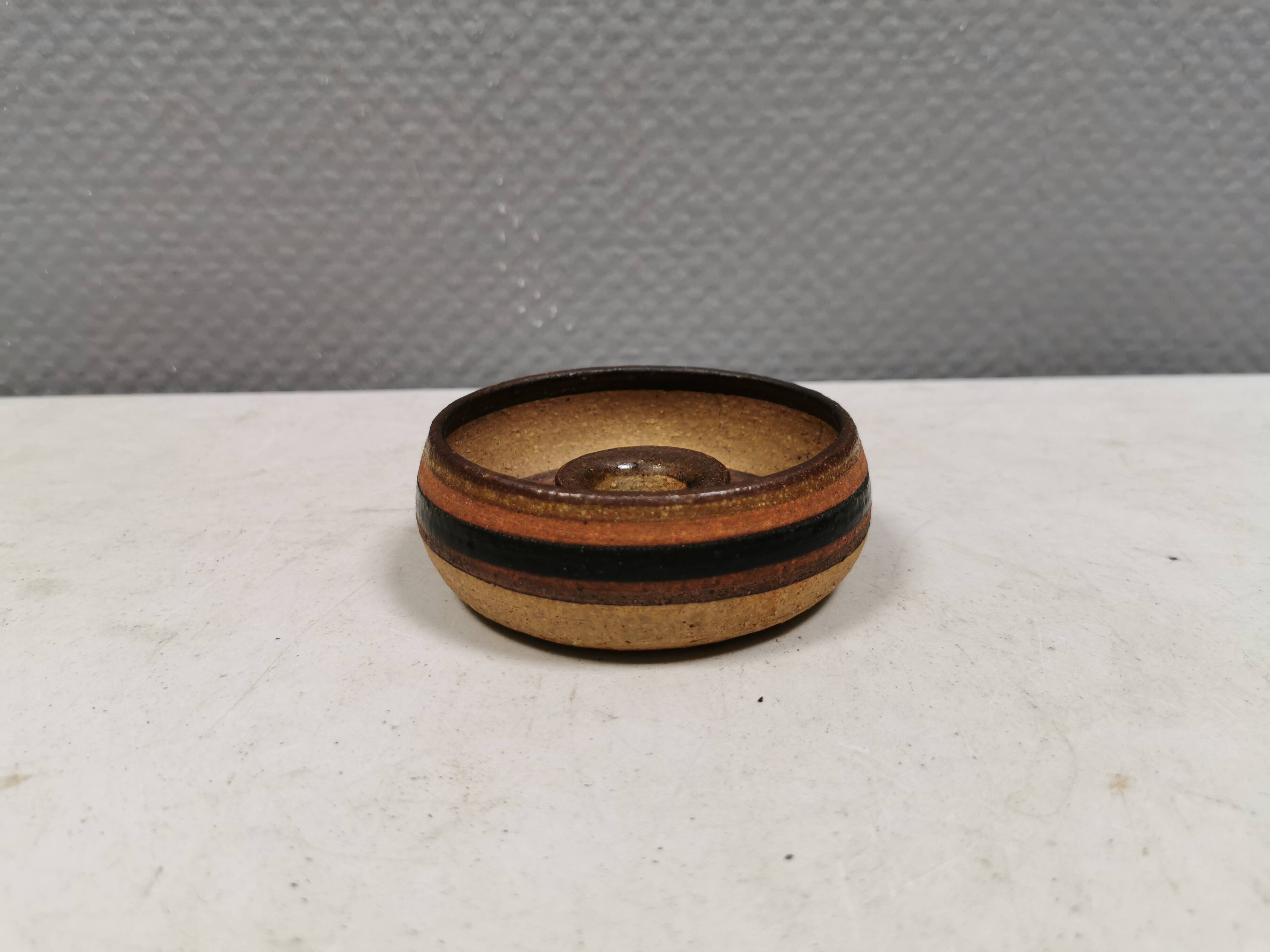 Small ceramic candlestick by Else Bøgeskov Denmark 1970s