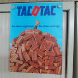 Original National Lottery poster tac o tac a chance at scraping and drawing bricks
