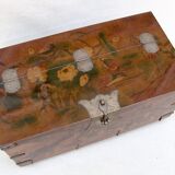 Vintage wood and metal chest