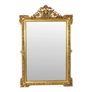 Miroir biseauté doré