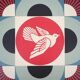 Shepard Fairey: Geometric Dove Blue, original signed silkscreen print
