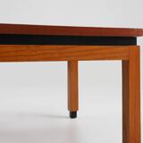 Set of 2 minimalistic MDK Belgium side tables in teak, ca. 1960