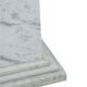 Pair of Art Deco style columns, in white marble, 20th century
