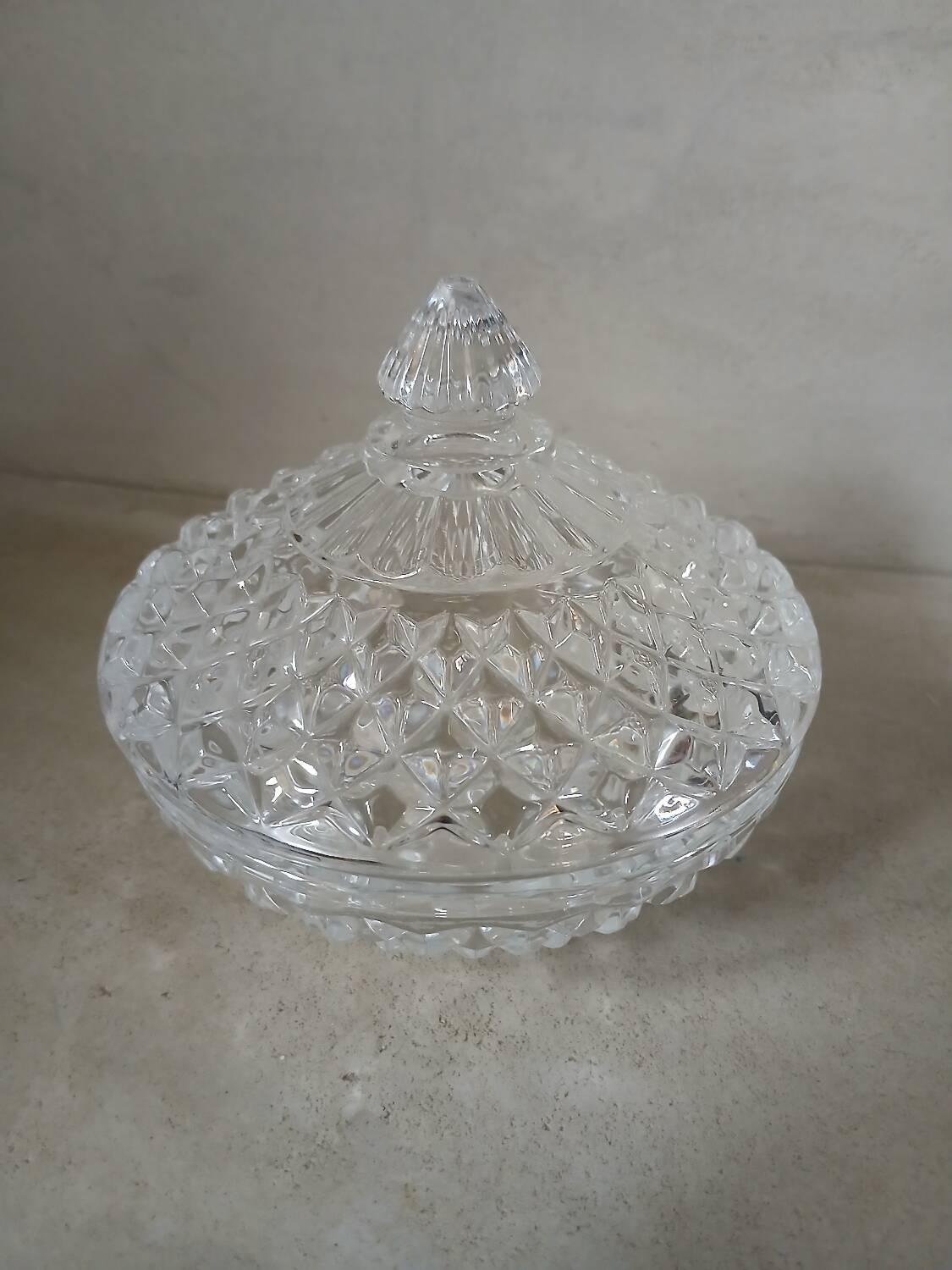 Antique crystal sugar bowl from Arques