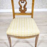 Set of 2 Ash Chairs in White Upholstery, 1950s