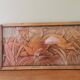 Plateau art déco bois sculpté
