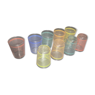 Lot of vintage orangeade glasses